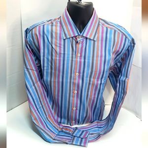 Peter Millar Mens Striped Button Down
